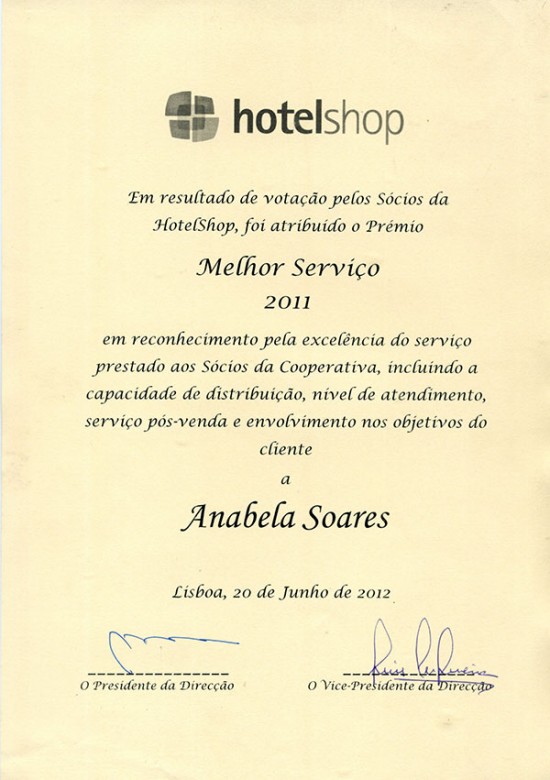 Hotelshop Melhor Serviço 2011